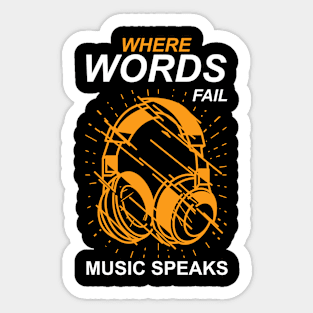 Music speaks Sticker